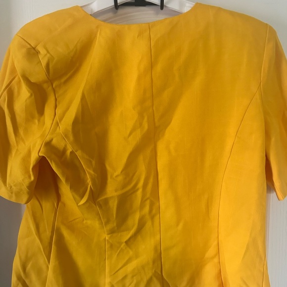 Yellow Shirt Jacket Female Button - Picture 4 of 5